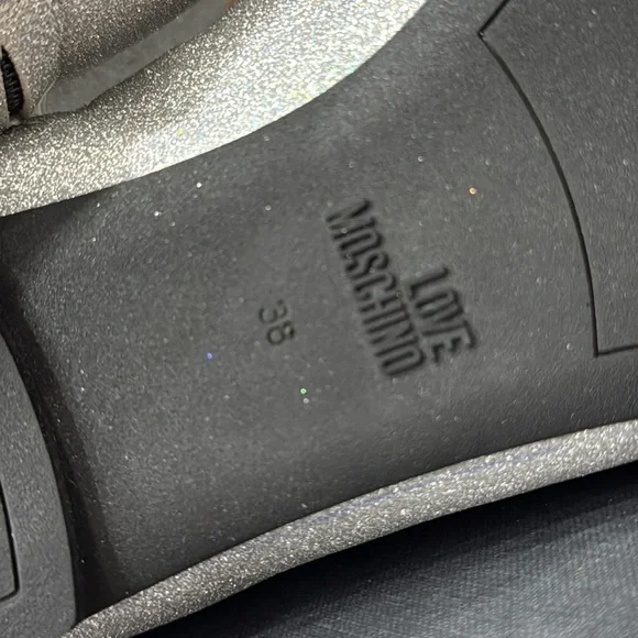 Love Moschino Glitter Argento Ankle Boots - Picture 7 of 11